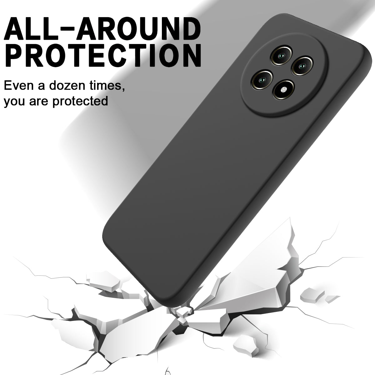 For Huawei nova 15 Max Liquid Silicone Case Phone Back Cover with Hand Strap