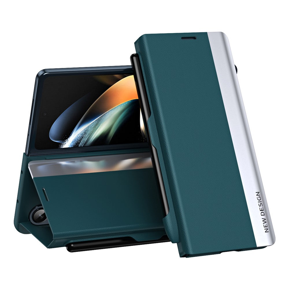 Beskyttelsescover til Samsung Galaxy Z Fold4 5G Hard PC Telefoncover Anti-Fald Stødsikkert Standcover med Pen / Penholder