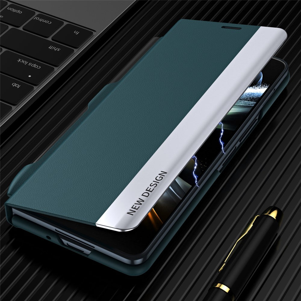 Beskyttelsescover til Samsung Galaxy Z Fold4 5G Hard PC Telefoncover Anti-Fald Stødsikkert Standcover med Pen / Penholder