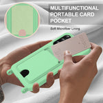 Til Samsung Galaxy S26 FE Flydende Silikone Cover Telefon Bagside med Kortholder og Kort Rem