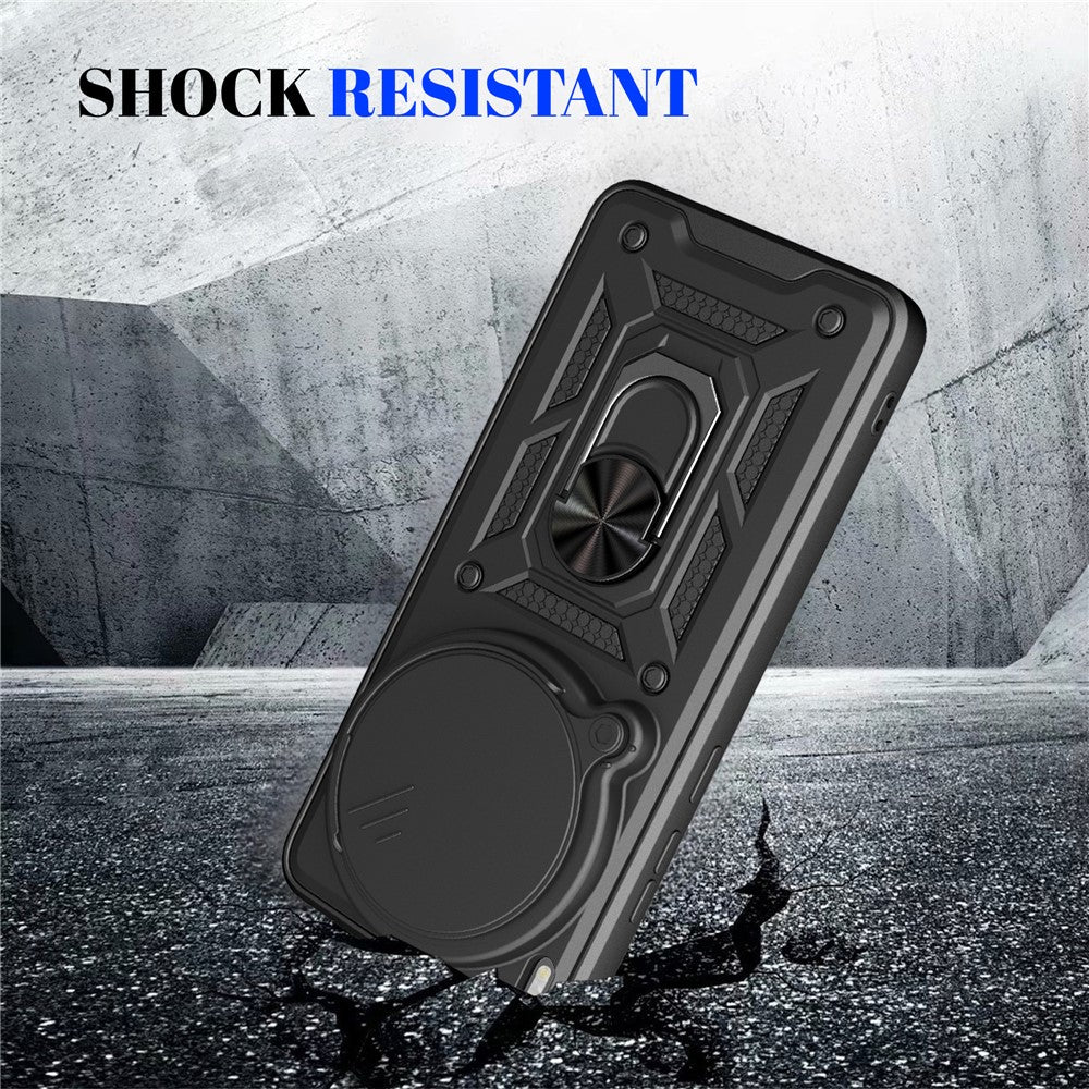 For vivo X300 Ultra 5G Case with Slide Camera Lid PC + TPU Kickstand Phone Cover