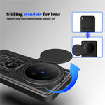 For vivo X300 Ultra 5G Case with Slide Camera Lid PC + TPU Kickstand Phone Cover