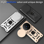 For vivo X300 Ultra 5G Case with Slide Camera Lid PC + TPU Kickstand Phone Cover