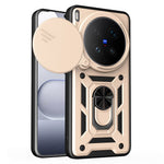 For vivo X300 Ultra 5G Case with Slide Camera Lid PC + TPU Kickstand Phone Cover