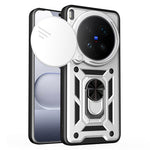 For vivo X300 Ultra 5G Case with Slide Camera Lid PC + TPU Kickstand Phone Cover