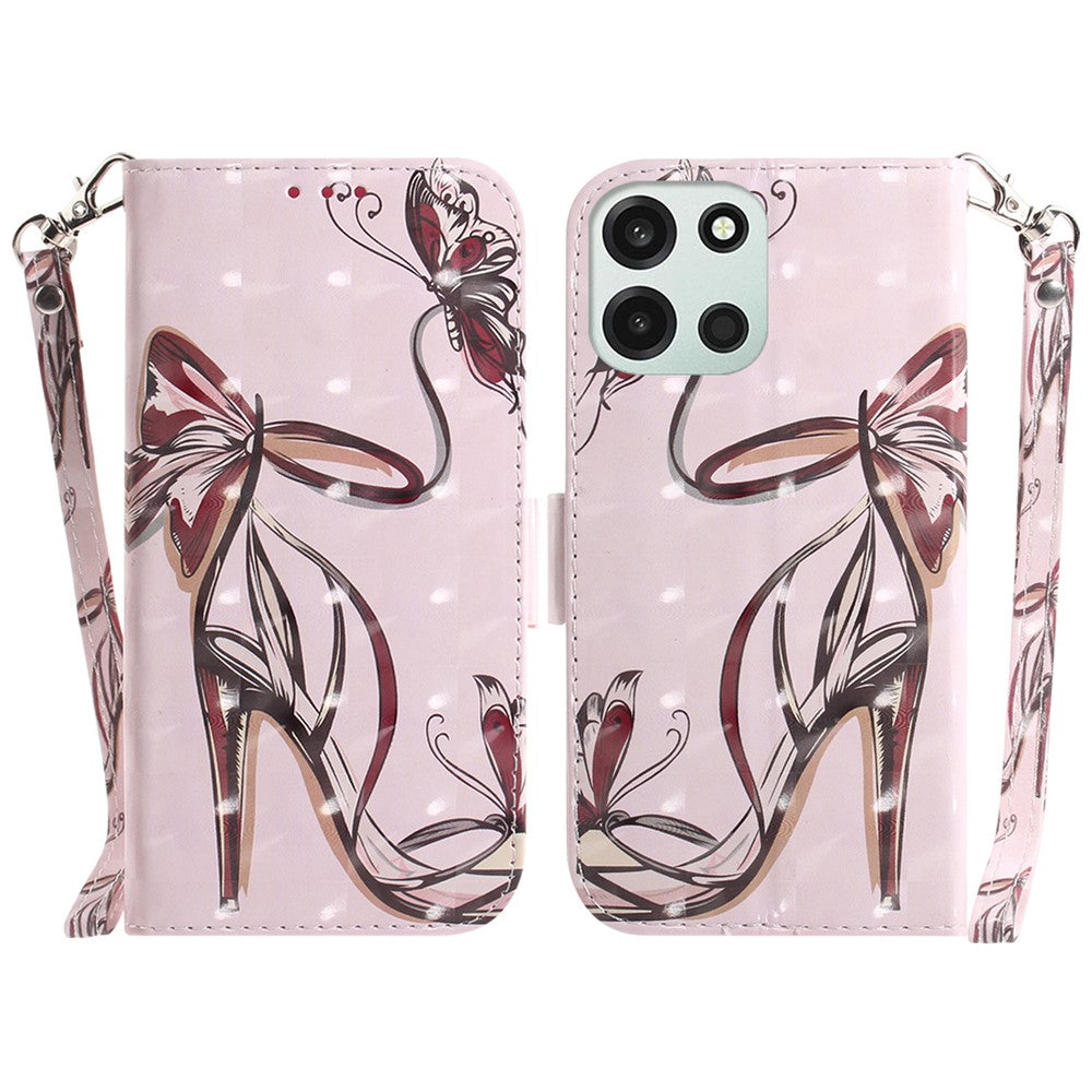 For OnePlus Nord 6 5G  /  CE6 5G Case Pattern Printing Leather Wallet Phone Cover with Wrist Strap