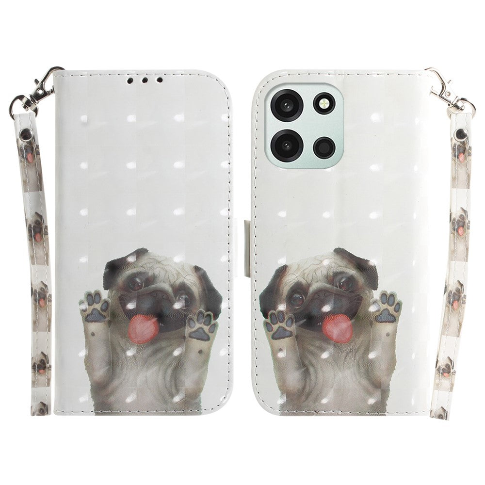 For OnePlus Nord 6 5G  /  CE6 5G Case Pattern Printing Leather Wallet Phone Cover with Wrist Strap