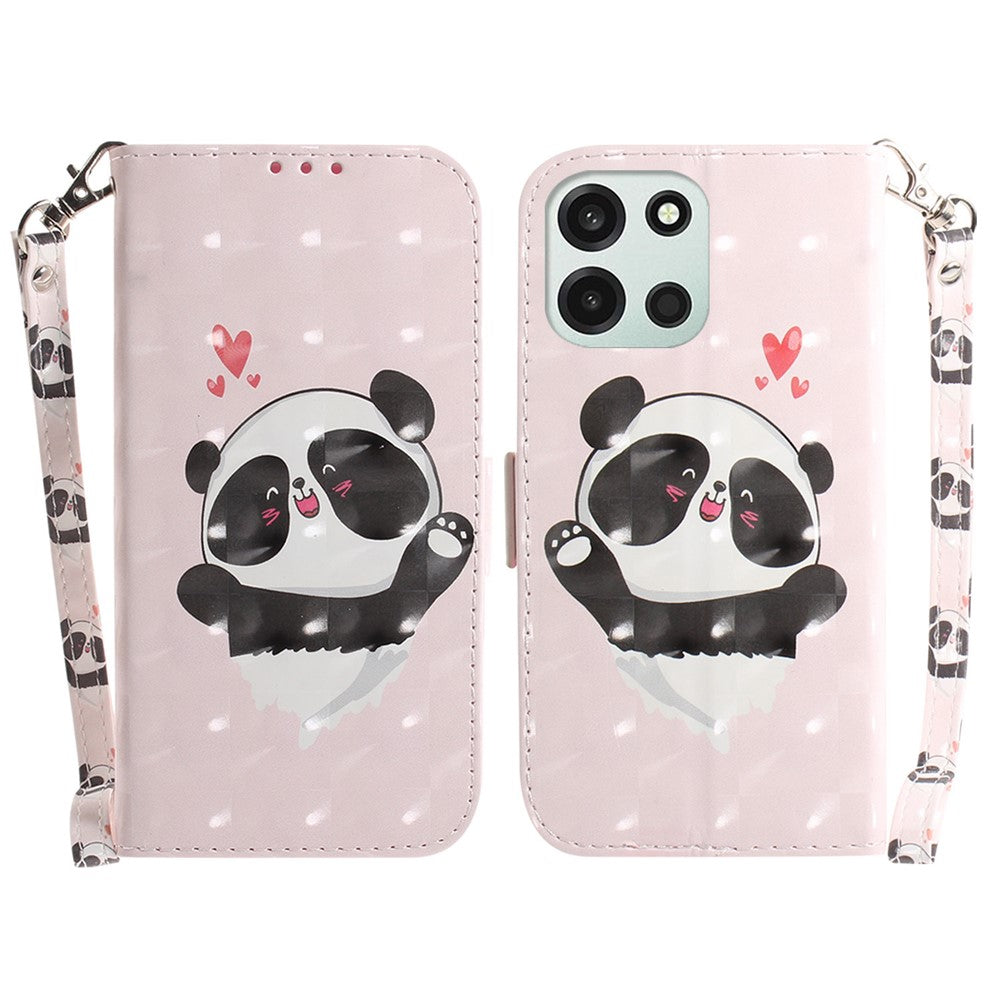 For OnePlus Nord 6 5G  /  CE6 5G Case Pattern Printing Leather Wallet Phone Cover with Wrist Strap