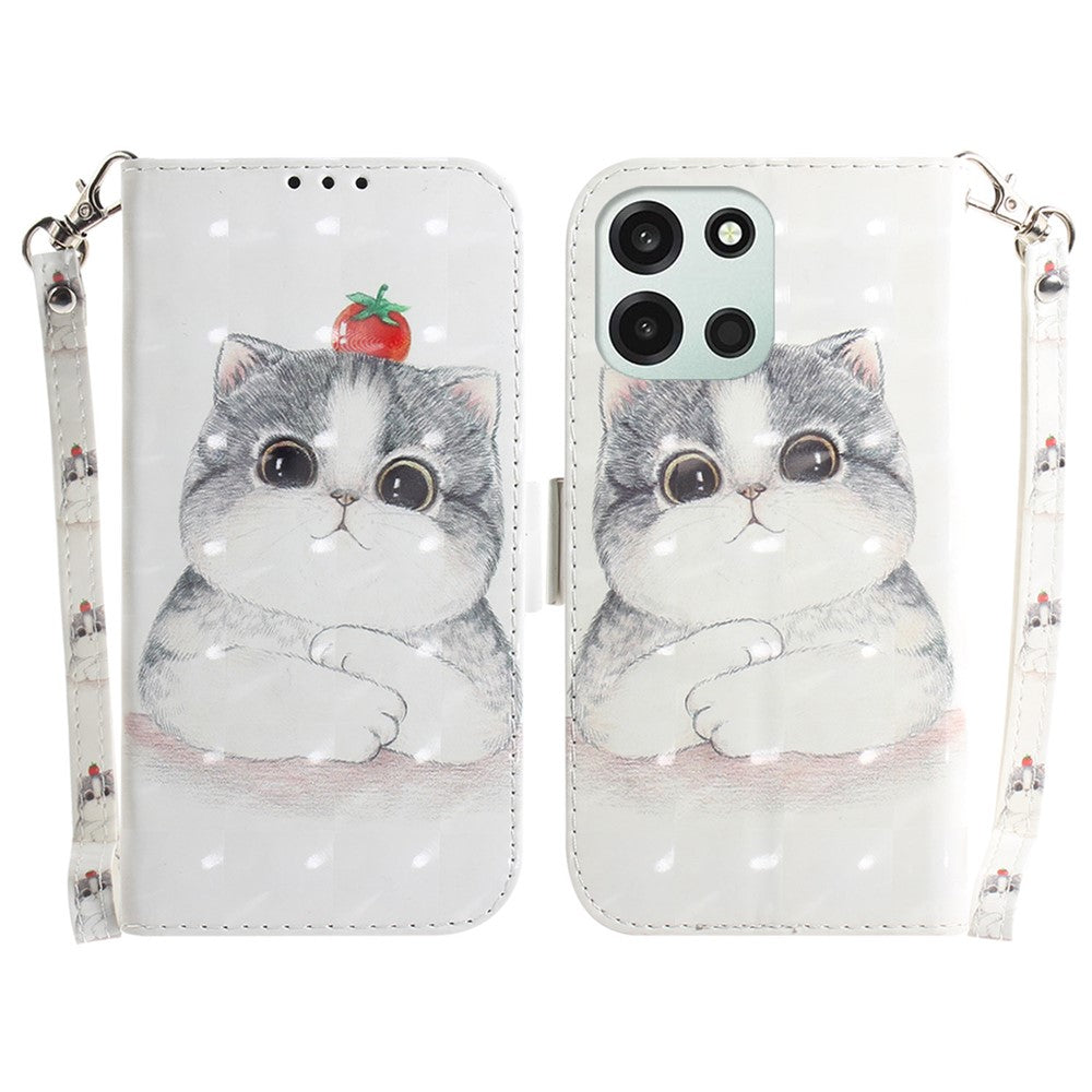 For OnePlus Nord 6 5G  /  CE6 5G Case Pattern Printing Leather Wallet Phone Cover with Wrist Strap