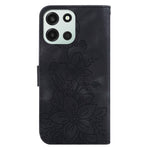 OnePlus Nord 6 5G / CE6 5G-stativcover med liljeblomstermotiv, lædermobilcover med håndledsrem