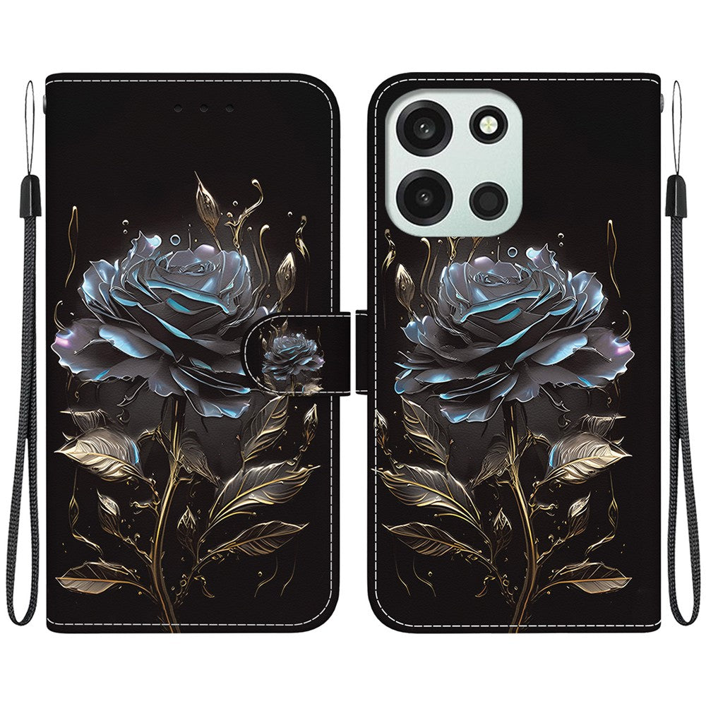 Til OnePlus Nord 6 5G / CE6 5G Pung Telefoncover Anti-dråbe Mønstertryk Læder Flip Cover med Rem