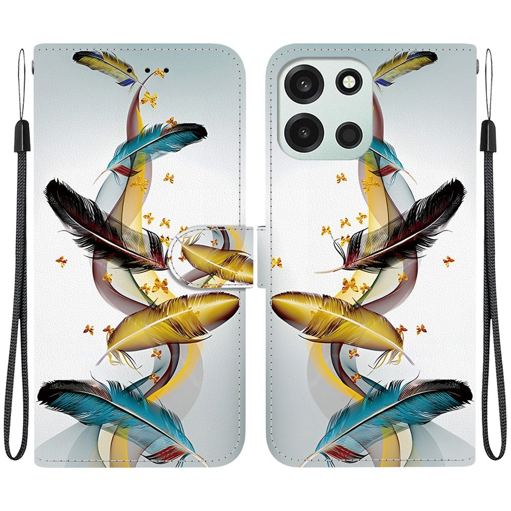 For OnePlus Nord 6 5G  /  CE6 5G Case Pattern Printing Leather Flip Wallet Phone Cover with Lanyard