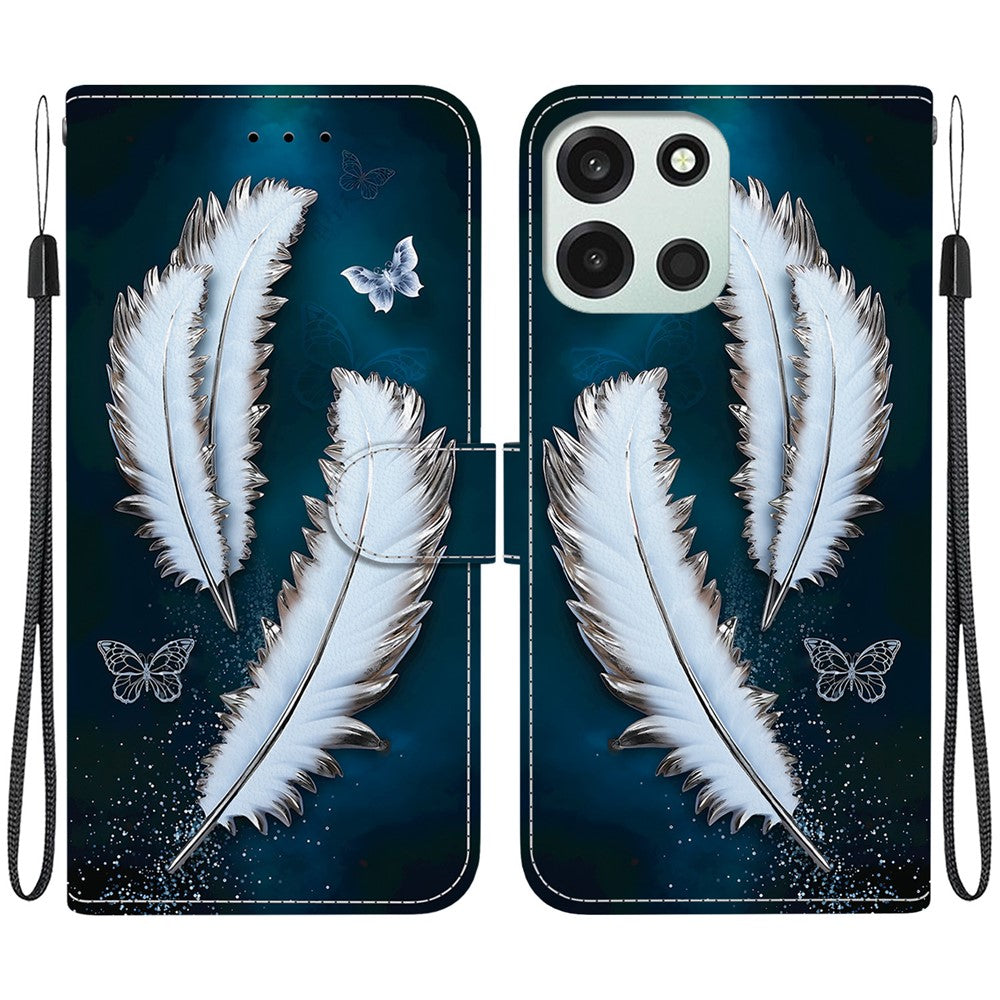 For OnePlus Nord 6 5G  /  CE6 5G Case Pattern Printing Leather Flip Wallet Phone Cover with Lanyard