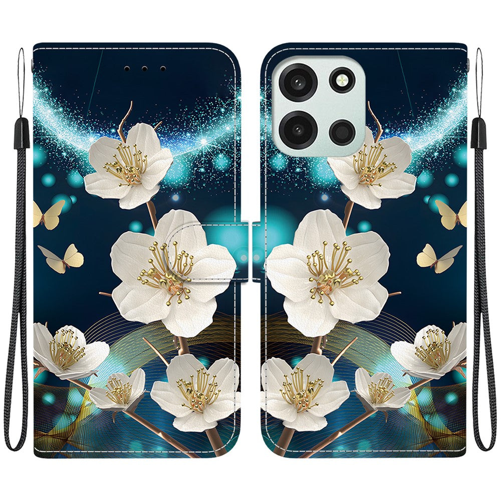 For OnePlus Nord 6 5G  /  CE6 5G Case Pattern Printing Leather Flip Wallet Phone Cover with Lanyard