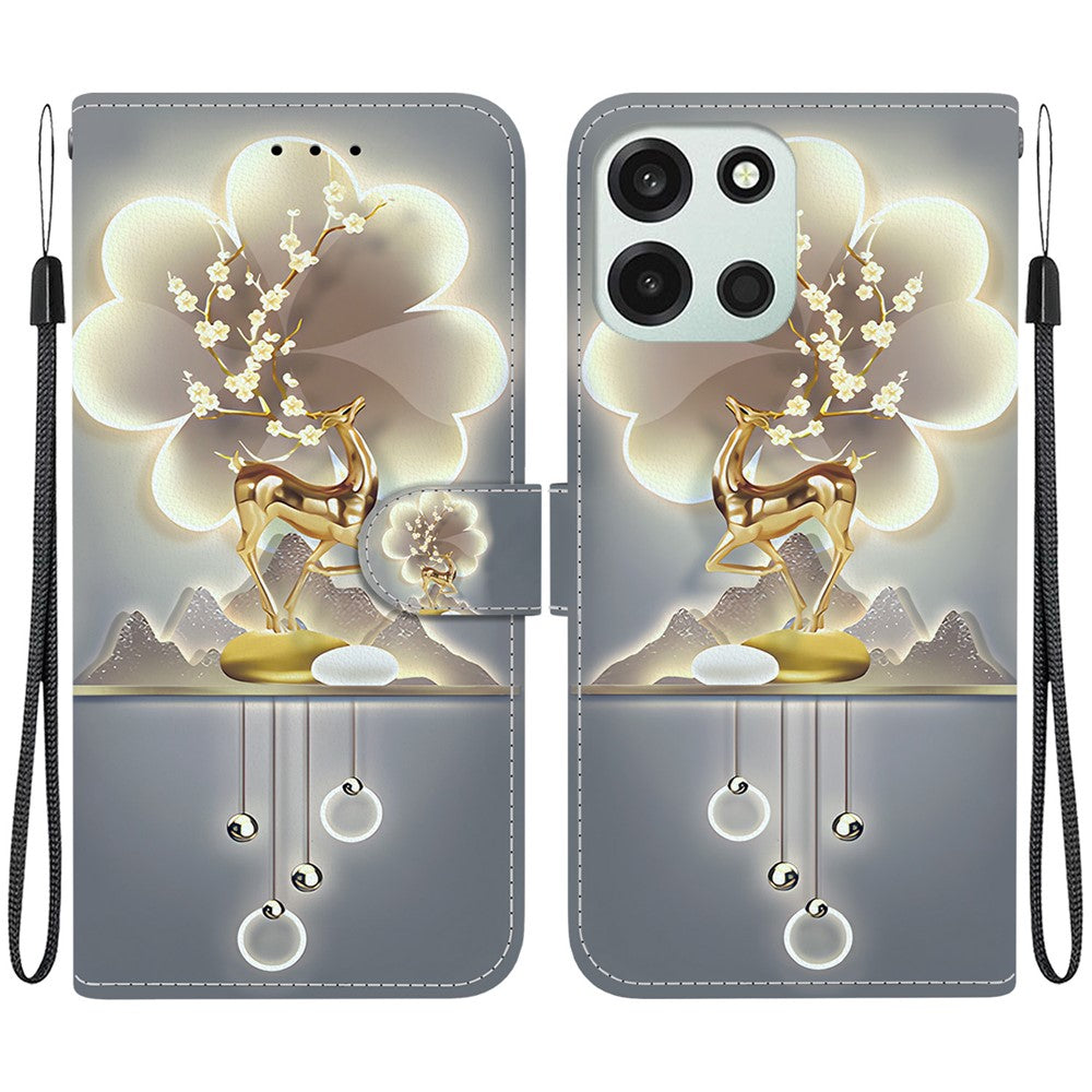 For OnePlus Nord 6 5G  /  CE6 5G Case Pattern Printing Leather Flip Wallet Phone Cover with Lanyard