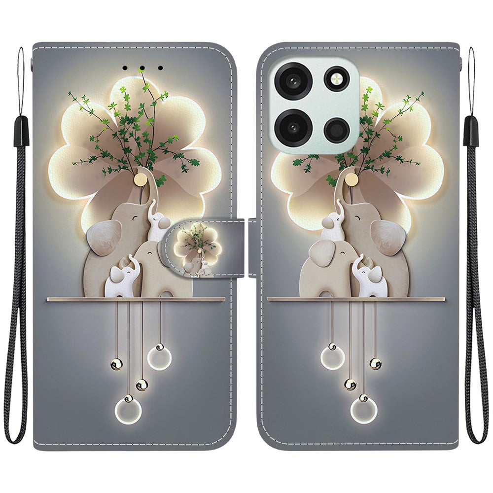 For OnePlus Nord 6 5G  /  CE6 5G Case Pattern Printing Leather Flip Wallet Phone Cover with Lanyard