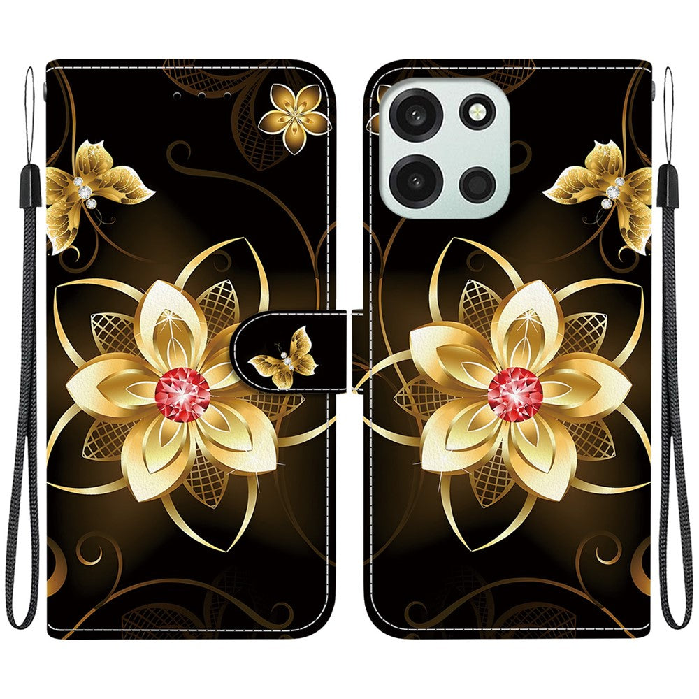 For OnePlus Nord 6 5G  /  CE6 5G Case Pattern Printing Leather Flip Wallet Phone Cover with Lanyard