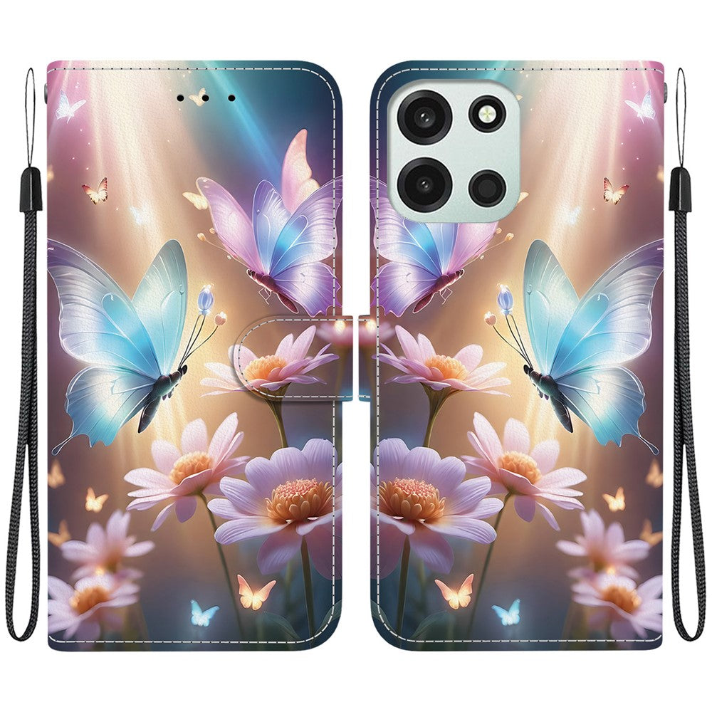 For OnePlus Nord 6 5G  /  CE6 5G Case Pattern Printing Leather Flip Wallet Phone Cover with Lanyard