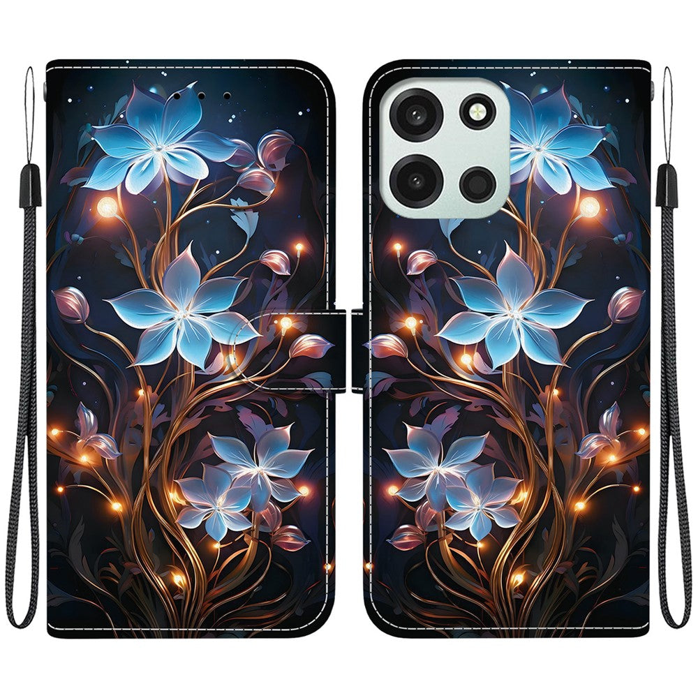 For OnePlus Nord 6 5G  /  CE6 5G Case Pattern Printing Leather Flip Wallet Phone Cover with Lanyard