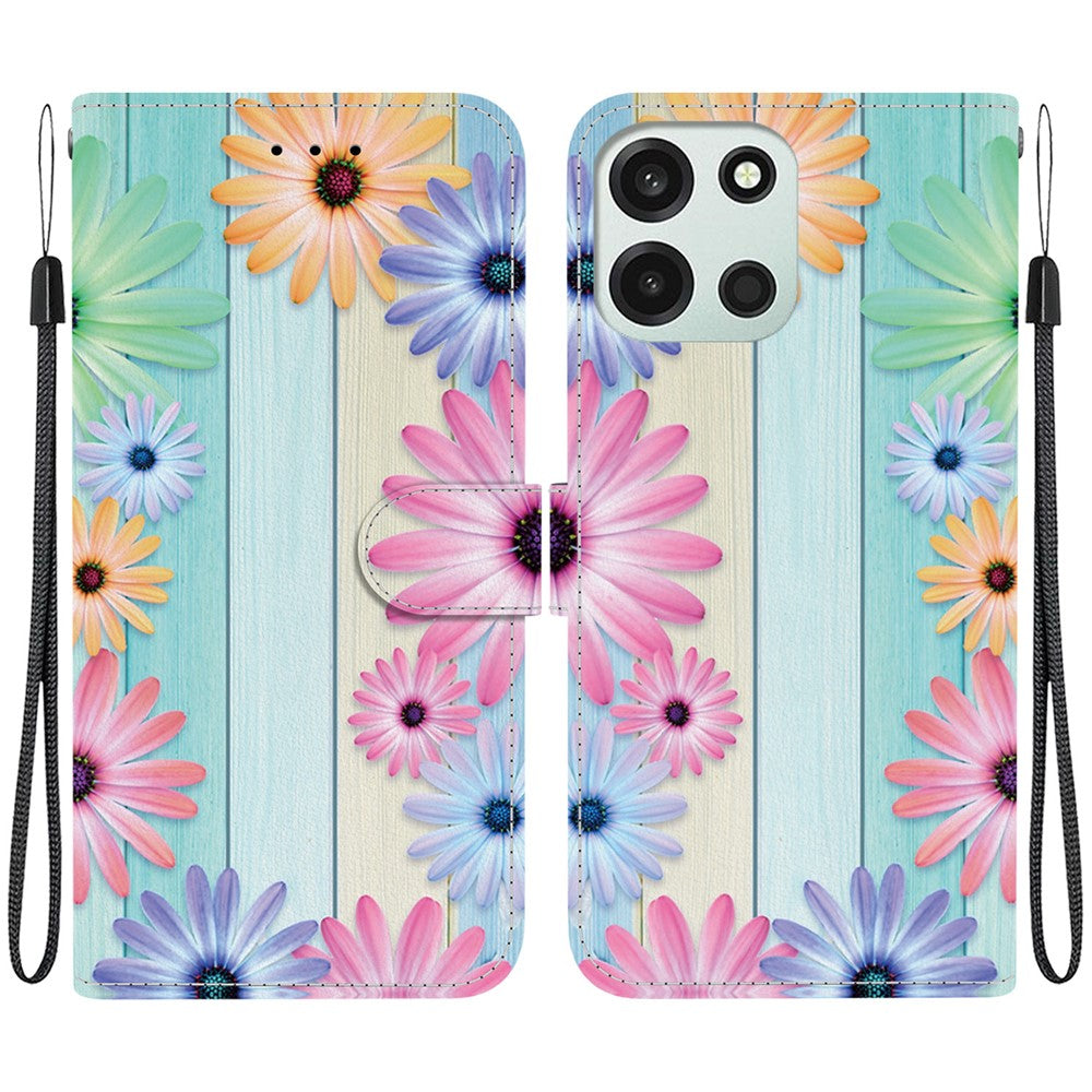 For OnePlus Nord 6 5G  /  CE6 5G Case Pattern Printing Leather Flip Wallet Phone Cover with Lanyard