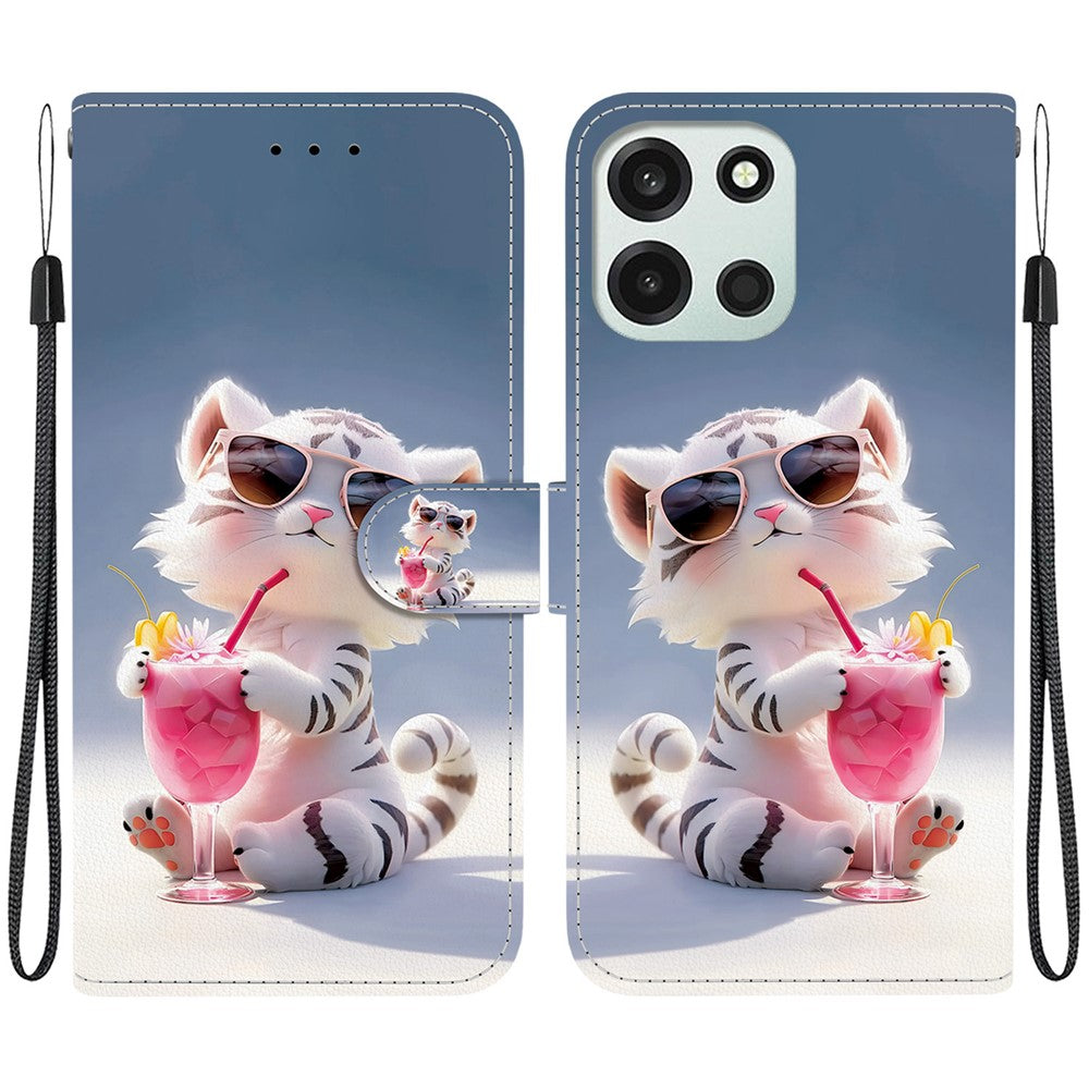For OnePlus Nord 6 5G  /  CE6 5G Case Pattern Printing Leather Flip Wallet Phone Cover with Lanyard