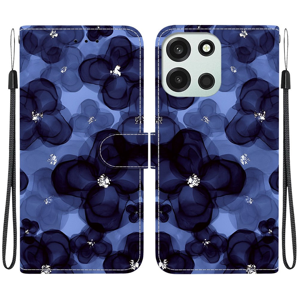 For OnePlus Nord 6 5G  /  CE6 5G Wallet Case Pattern Printing Leather Stand Phone Cover with Strap