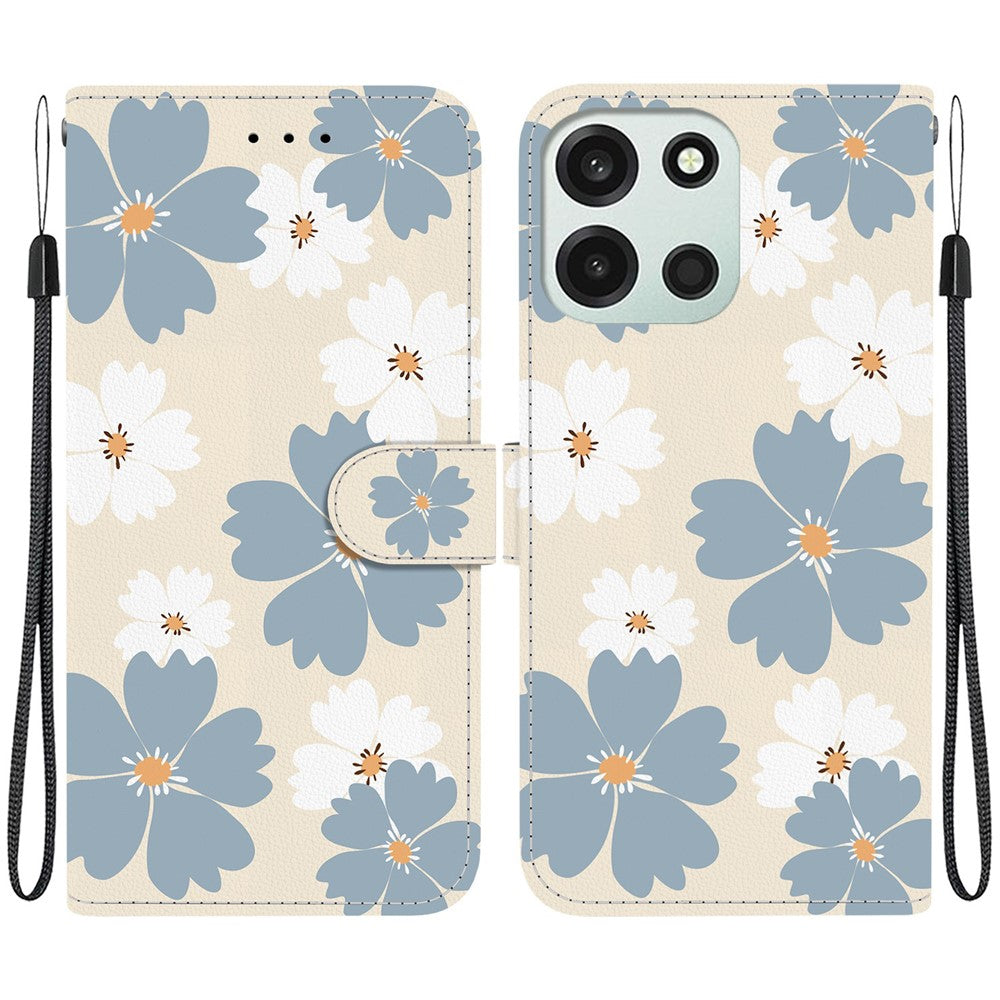 For OnePlus Nord 6 5G  /  CE6 5G Wallet Case Pattern Printing Leather Stand Phone Cover with Strap