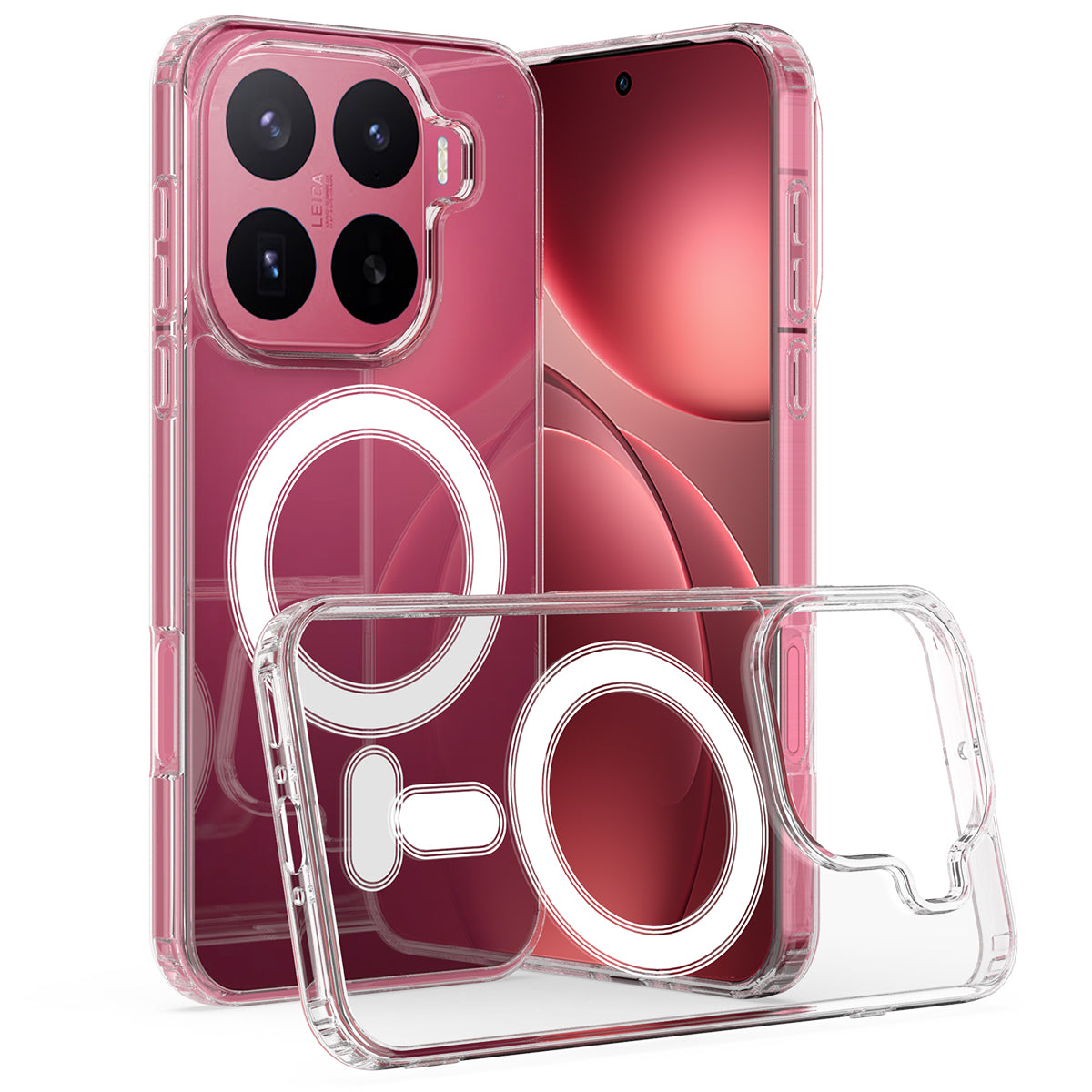 Xiaomi 17T Pro Genomskinligt Magnetiskt mobilskal TPU + Akryl Bakstycke