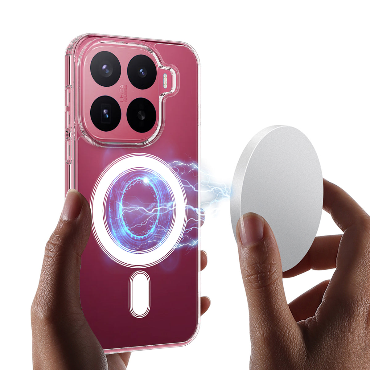 For Xiaomi 17T Pro Clear Phone Magnetic Case TPU + Acrylic Back Cover
