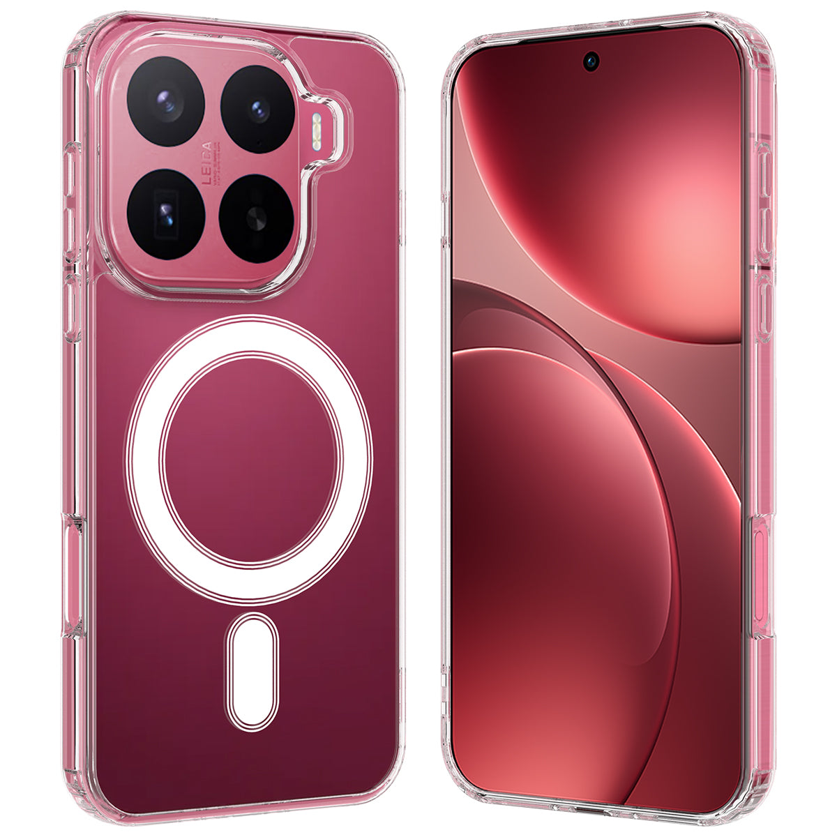 Xiaomi 17T Pro Genomskinligt Magnetiskt mobilskal TPU + Akryl Bakstycke
