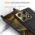 Motorola Moto X70 Air Pro 5G / Motorola Signature 5G / Motorola Edge 70 Ultra 5G-cover i flydende silikone med kortholder, mobilbagside og snor