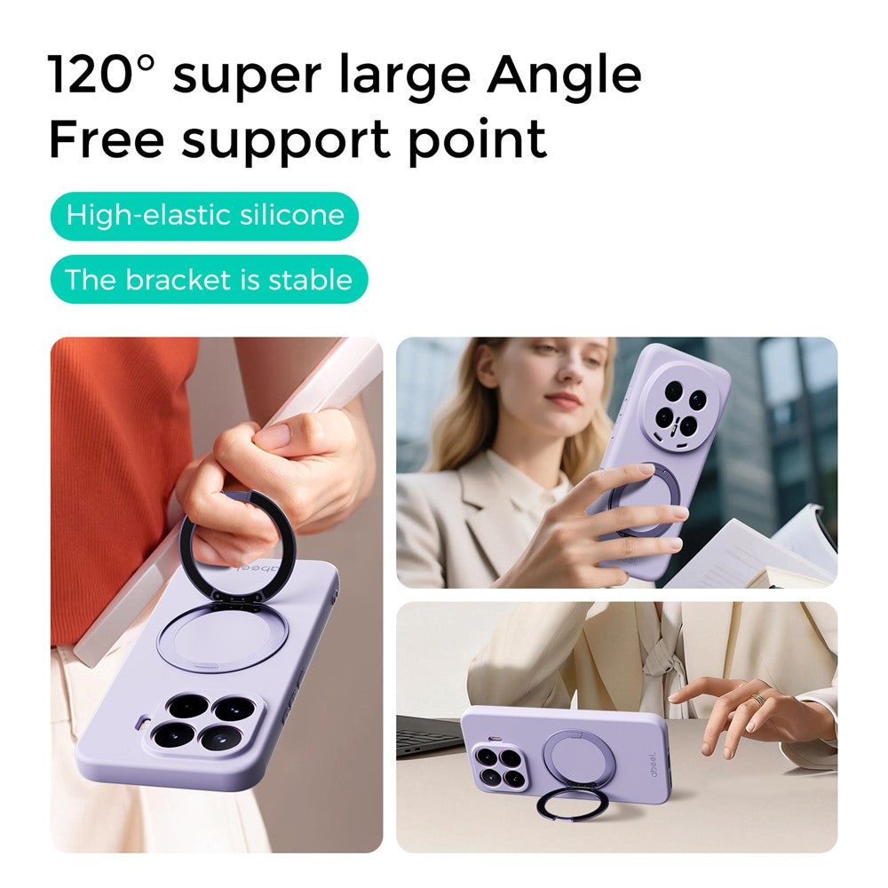 ABEEL For Xiaomi 17T Magnetic Case Kickstand Skin Touch Liquid Silicone Phone Cover