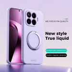 ABEEL For Xiaomi 17T Pro Magnetic Case Kickstand Skin Touch Liquid Silicone Phone Cover