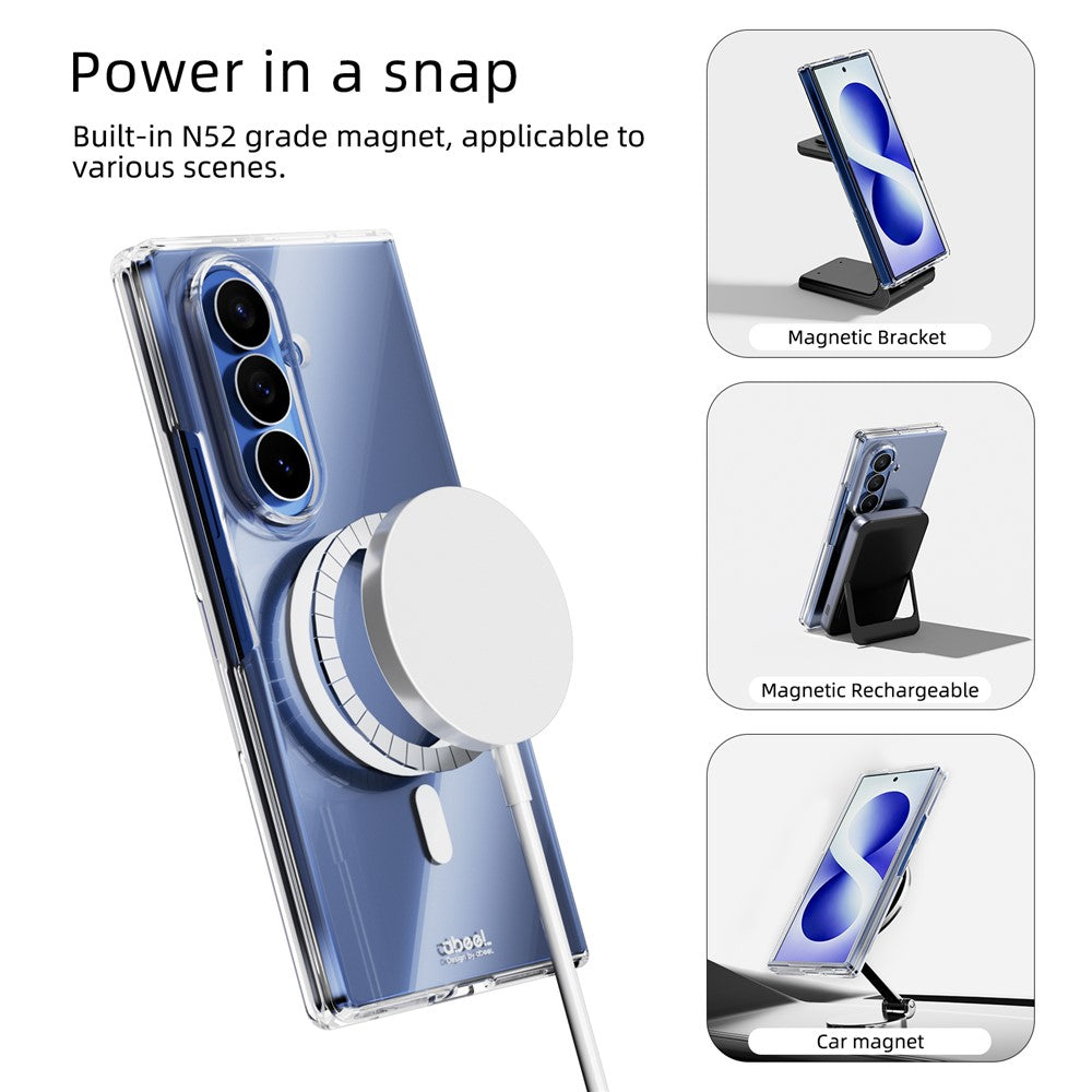 ABEEL for Samsung Galaxy Z Fold8 Ultra Magnetic Case Clear PC Anti Scratch Phone Cover