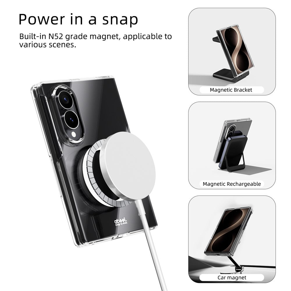 ABEEL for Samsung Galaxy Z Fold8 Magnetic Case Clear PC Anti Scratch Phone Cover