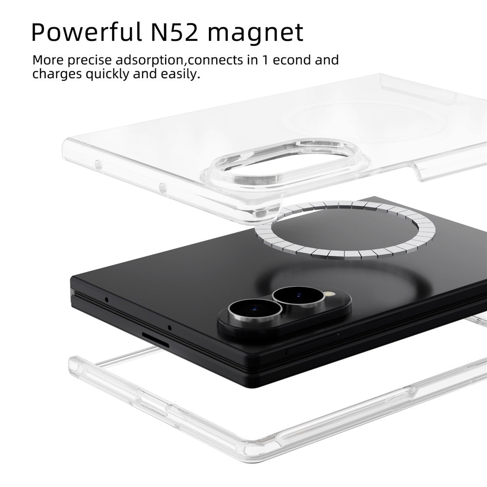 ABEEL for Samsung Galaxy Z Fold8 Magnetic Case Clear PC Anti Scratch Phone Cover