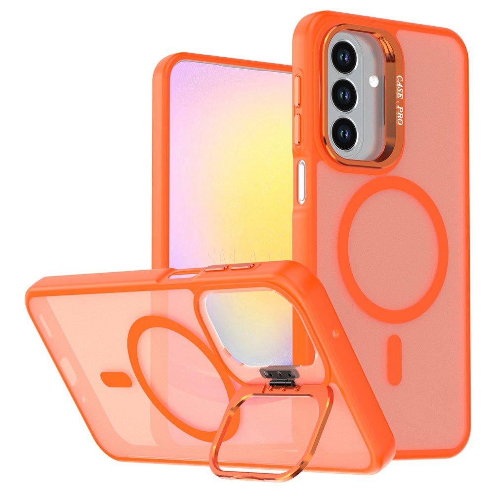For Samsung Galaxy A27 5G Magnetic Case Foldable Kickstand Matte PC + TPU Phone Cover
