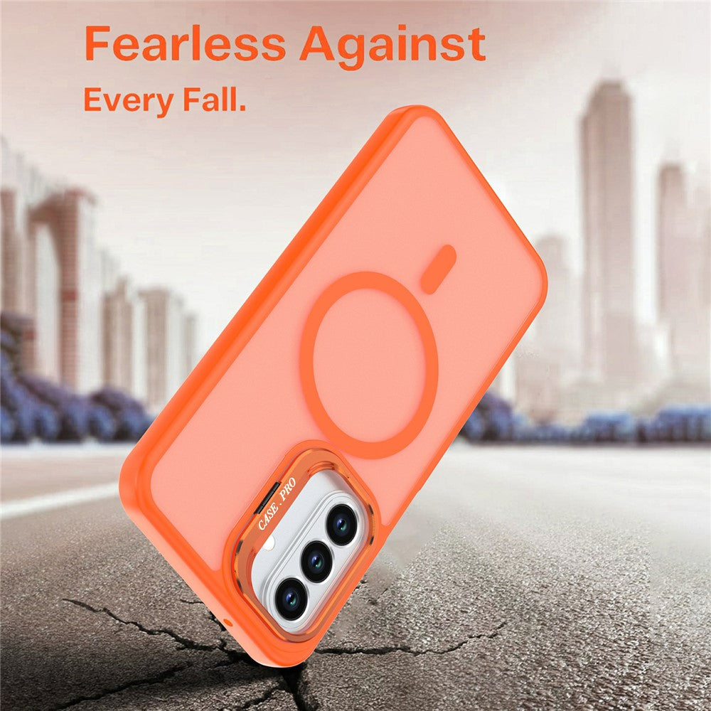 For Samsung Galaxy A27 5G Magnetic Case Foldable Kickstand Matte PC + TPU Phone Cover