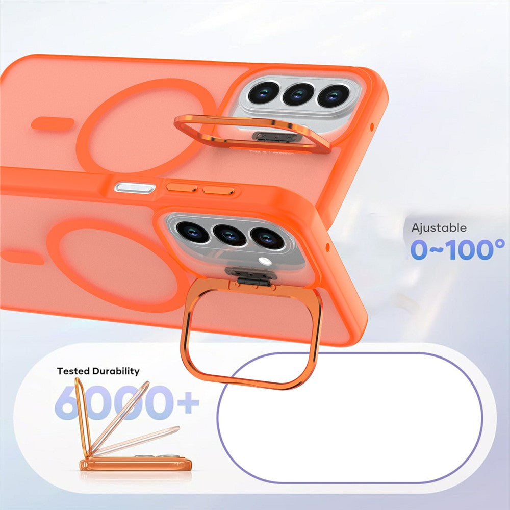 For Samsung Galaxy A27 5G Magnetic Case Foldable Kickstand Matte PC + TPU Phone Cover