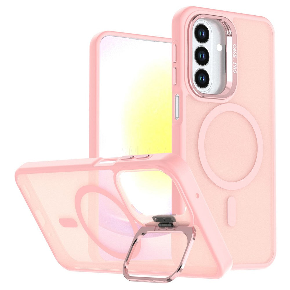 For Samsung Galaxy A27 5G Magnetic Case Foldable Kickstand Matte PC + TPU Phone Cover