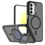 For Samsung Galaxy A27 5G Magnetic Case Foldable Kickstand Matte PC + TPU Phone Cover