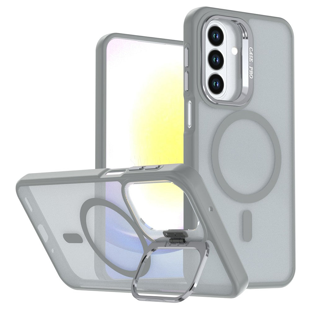 For Samsung Galaxy A27 5G Magnetic Case Foldable Kickstand Matte PC + TPU Phone Cover