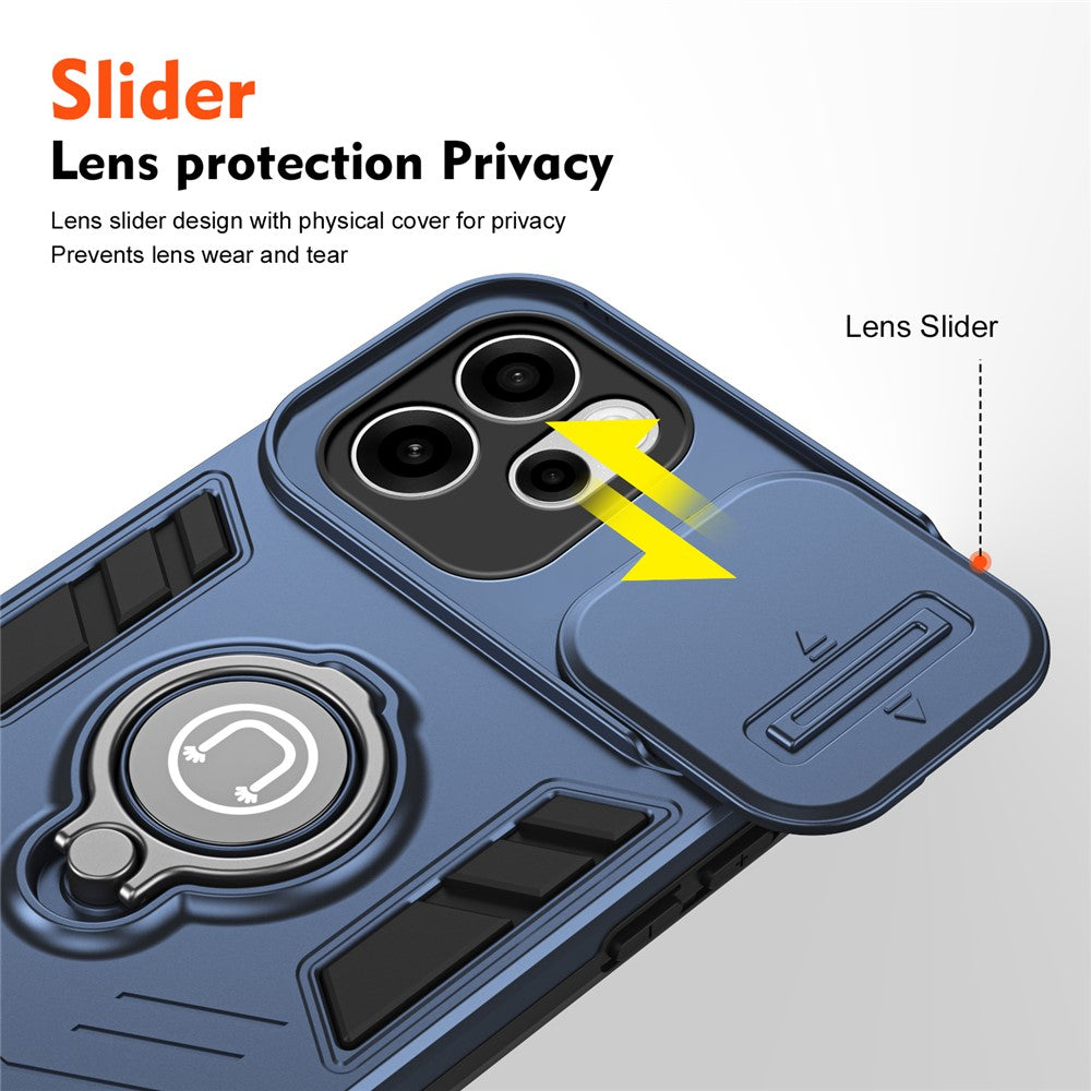 Oppo Reno15 F 5G / Reno14 F 5G Skal Slide Camshield Stativ PC + TPU mobilskal
