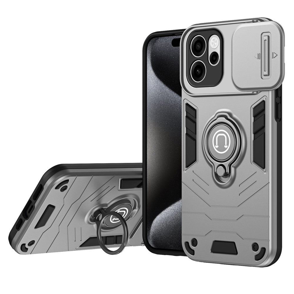 Oppo Reno15 F 5G / Reno14 F 5G Skal Slide Camshield Stativ PC + TPU mobilskal