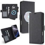 For iPhone 16 Plus Magnetic Case Detachable 2 in 1 Leather Wallet Phone Cover