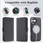For iPhone 16 Plus Magnetic Case Detachable 2 in 1 Leather Wallet Phone Cover