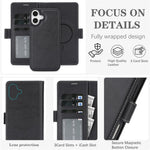 For iPhone 16 Plus Magnetic Case Detachable 2 in 1 Leather Wallet Phone Cover