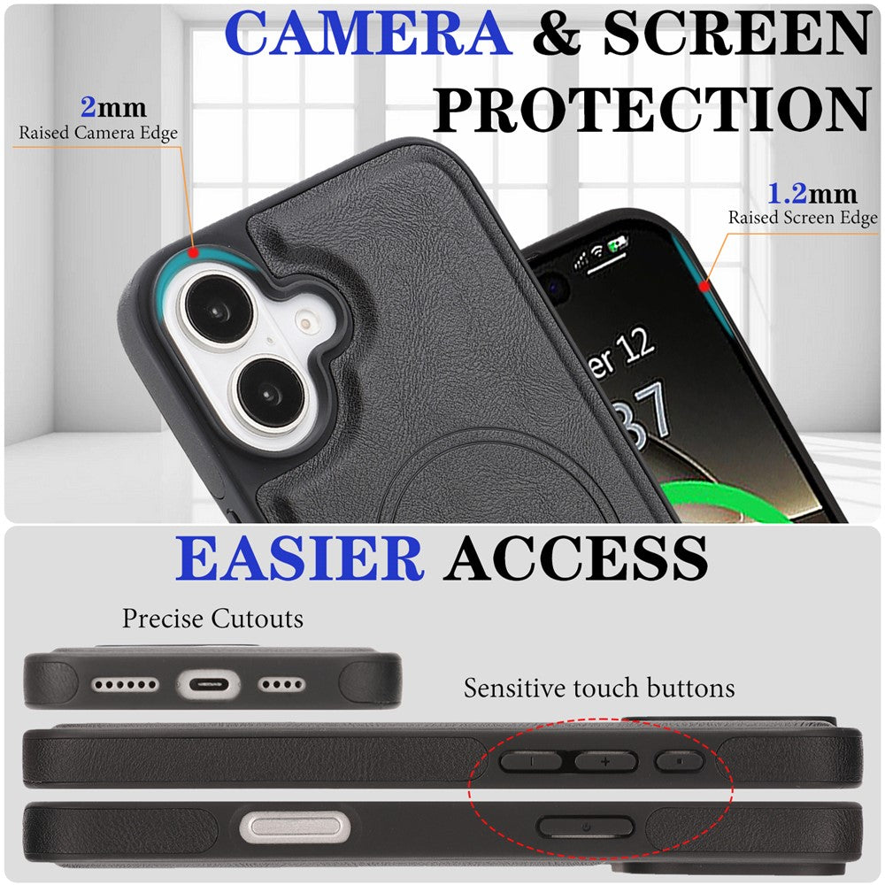 For iPhone 16 Plus Magnetic Case Detachable 2 in 1 Leather Wallet Phone Cover