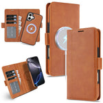 For iPhone 16 Plus Magnetic Case Detachable 2 in 1 Leather Wallet Phone Cover