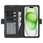 For iPhone 15 Plus Magnetic Case Detachable 2 in 1 Leather Wallet Phone Cover
